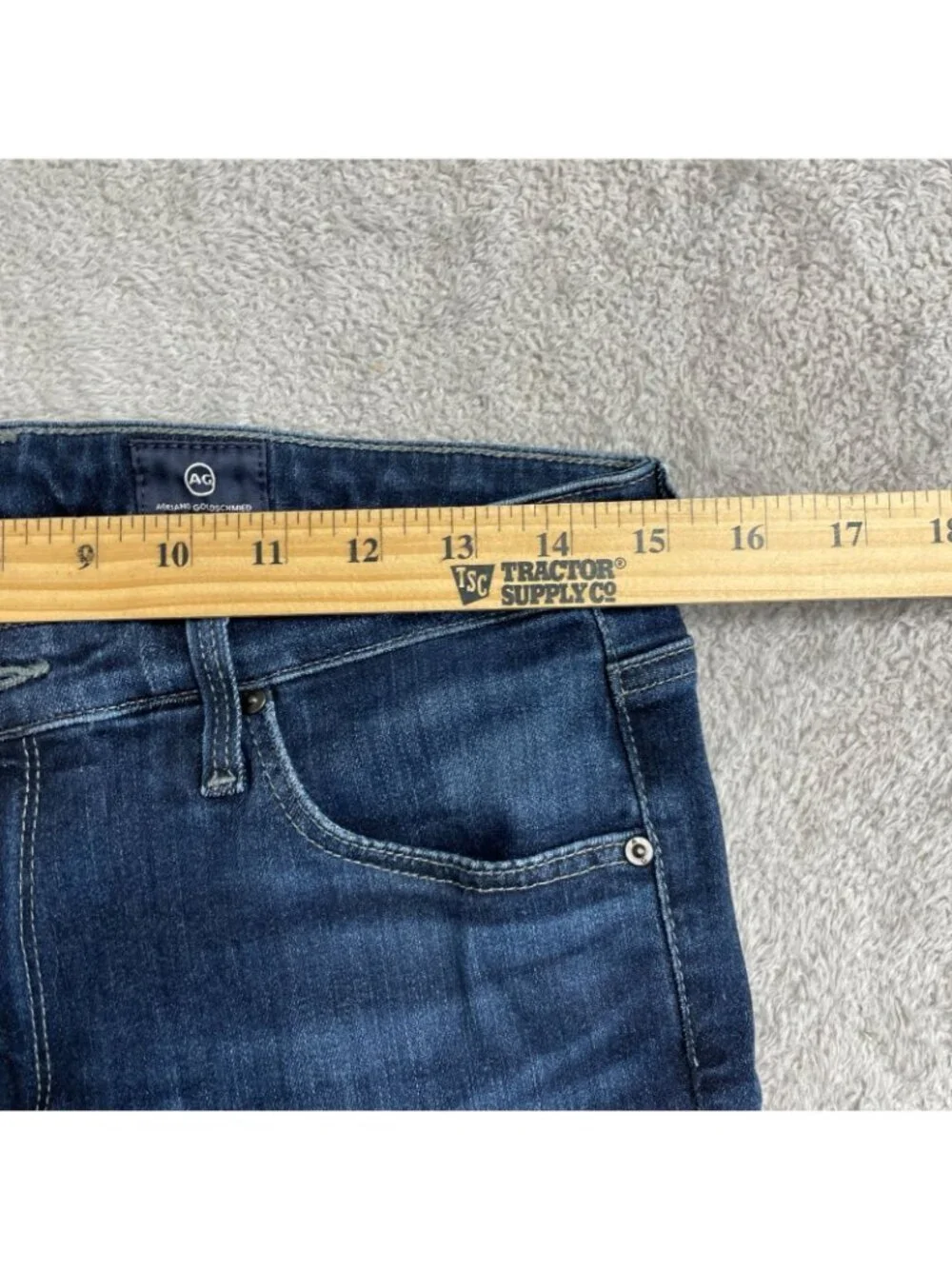AG Adriano Goldschmied Women's 30 Prima Ankle Cigarette Jeans Dark Wash P0258